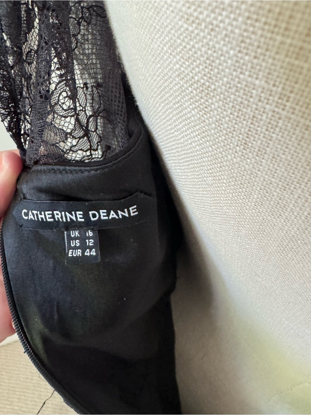 Catherine Deane Lace Leather Silk Dress 12 - Picture 8 of 11